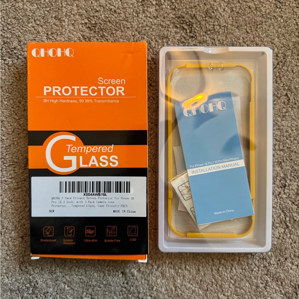 Tempered Glass Screen Protector for iPhone Note:screen protectors in this pack!